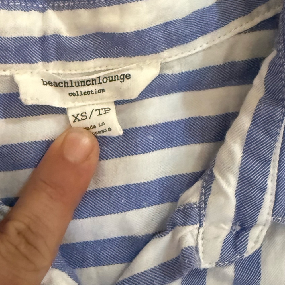 Beach Lunch Lounge Keraphina Striped Button Down Shirt - Picture 3 of 4